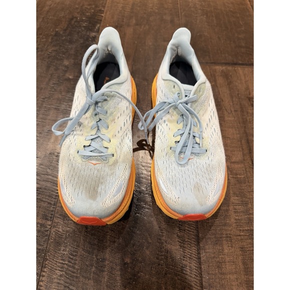 Hoka One One Clifton 8 Womens Running Shoes Gray Athletic Sneakers Size 7.5B - Picture 2 of 8